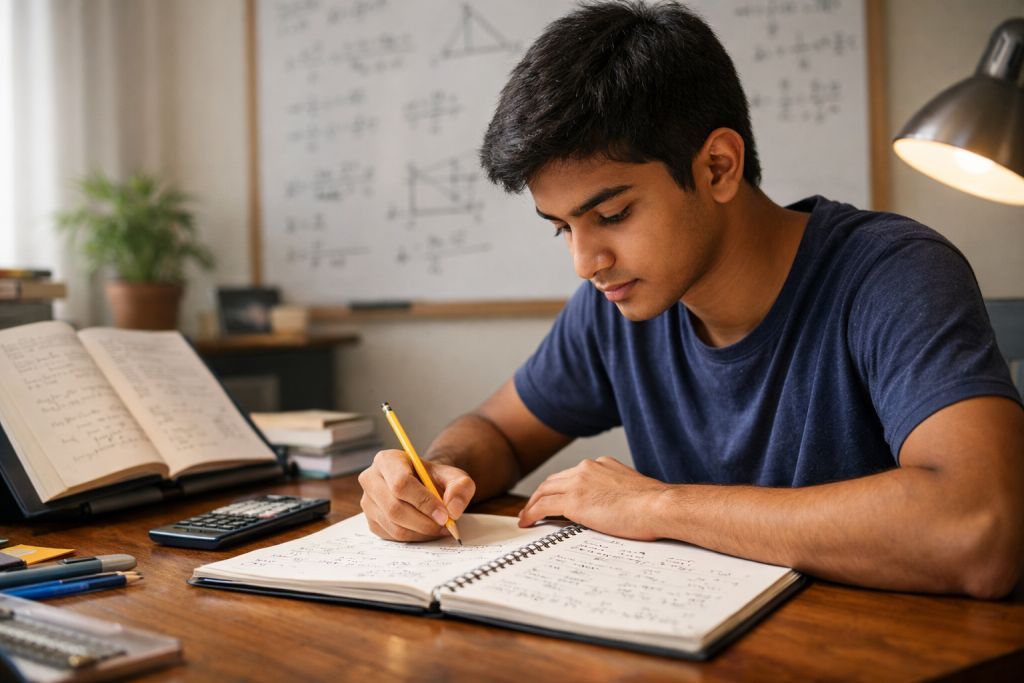 student studying mathematics